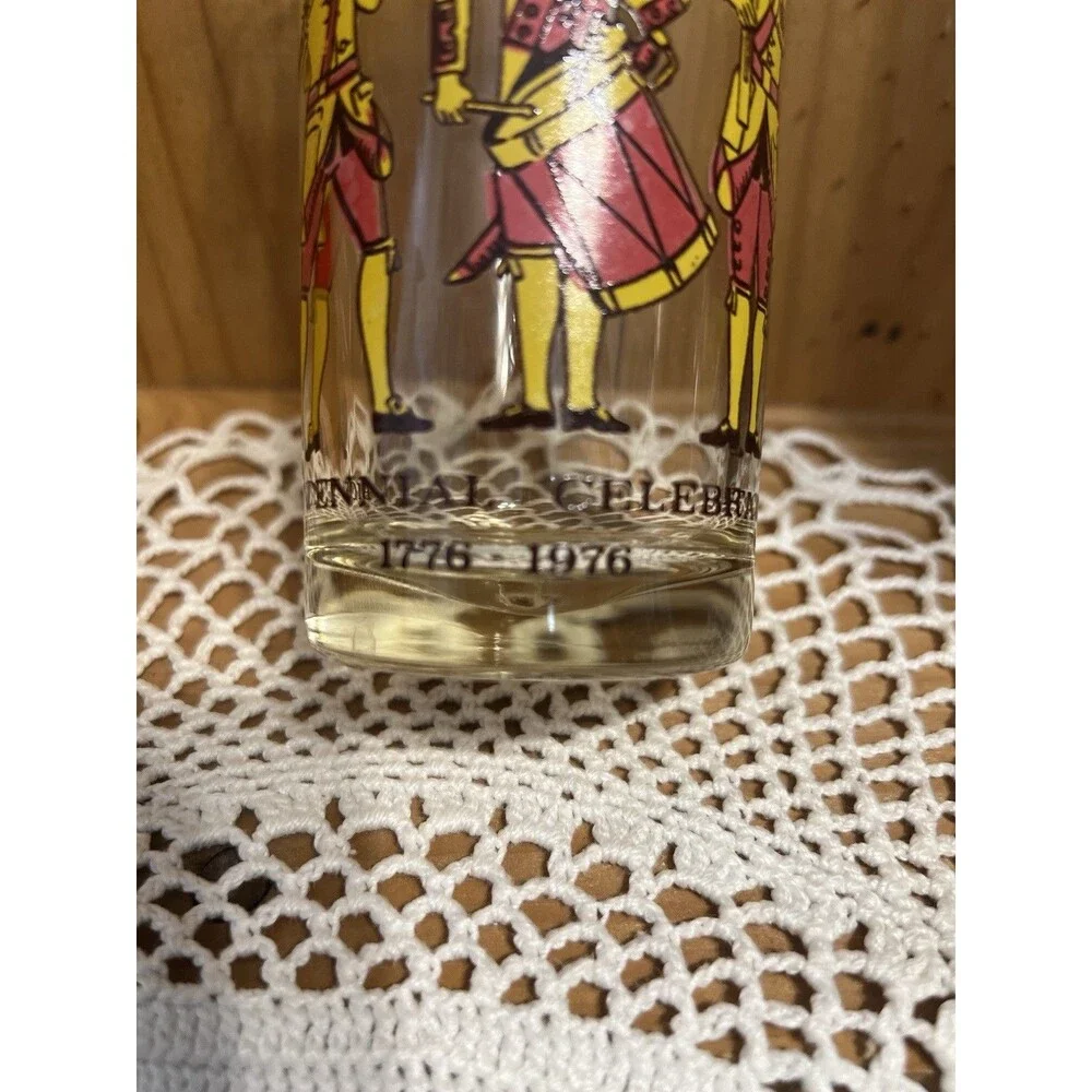 Vintage Bicentennial Celebration 1776-1976 Drink  Glass 12oz Tumbler Minutemen